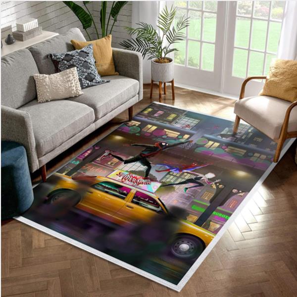 Spider Man Into The Spider Verse Ver1 Area Rug For Christmas Bedroom Rug   Floor Decor