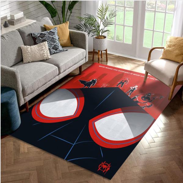 Spider Man Into The Spider Verse Ver2 Area Rug Living Room Rug   Home US Decor
