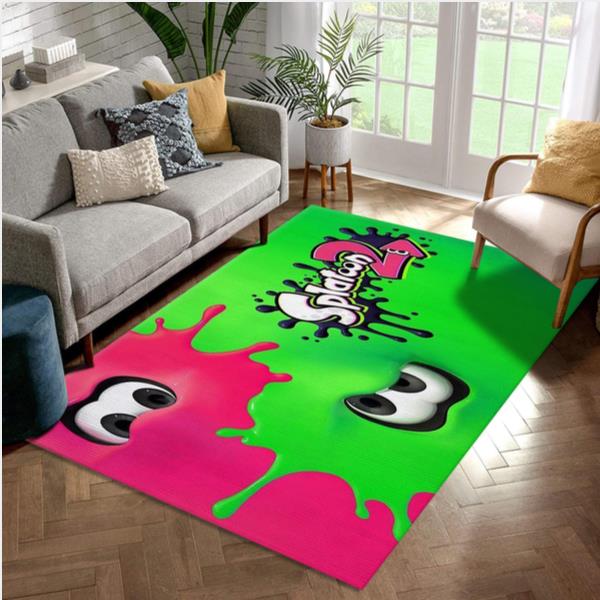 Splatoon 2 Red And Green Ver1 Video Game Area Rug Bedroom Rug Home US Decor