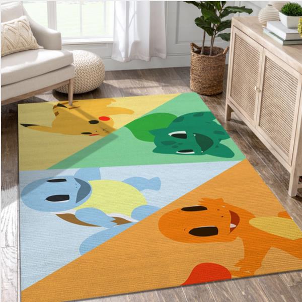 Squirtle Pok Mon Video Game Reangle Rug Area Rug