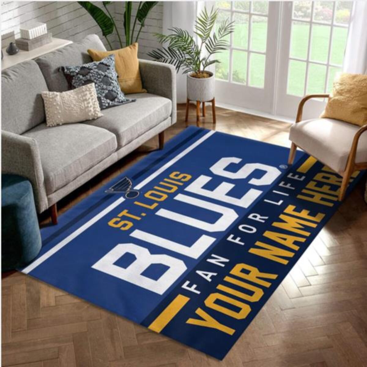 St Louis Blues Hoodie 3D Yellow Blue Black St Louis Blues Gift