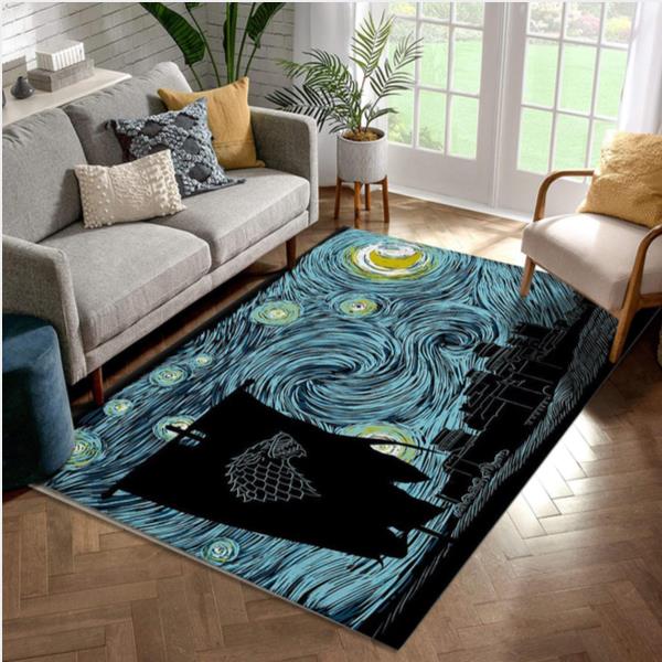 Starry Direwolf Area Rug For Christmas Kitchen Rug Home US Decor