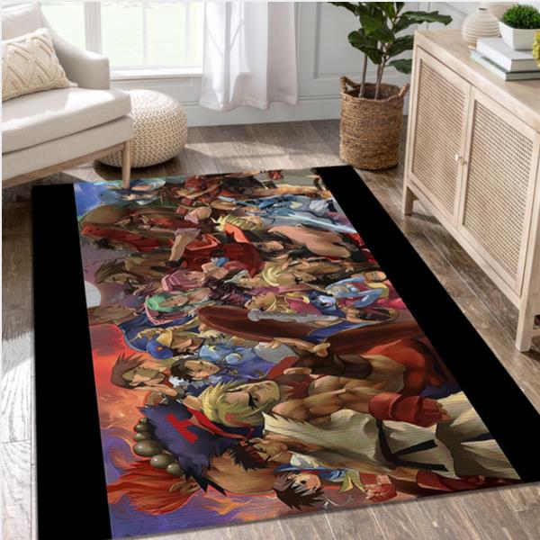 Street Fighter Video Game Reangle Rug Living Room Rug