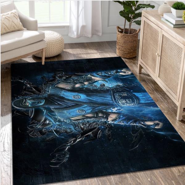 Sub Zero Mortal Kombat Video Game Reangle Rug Living Room Rug