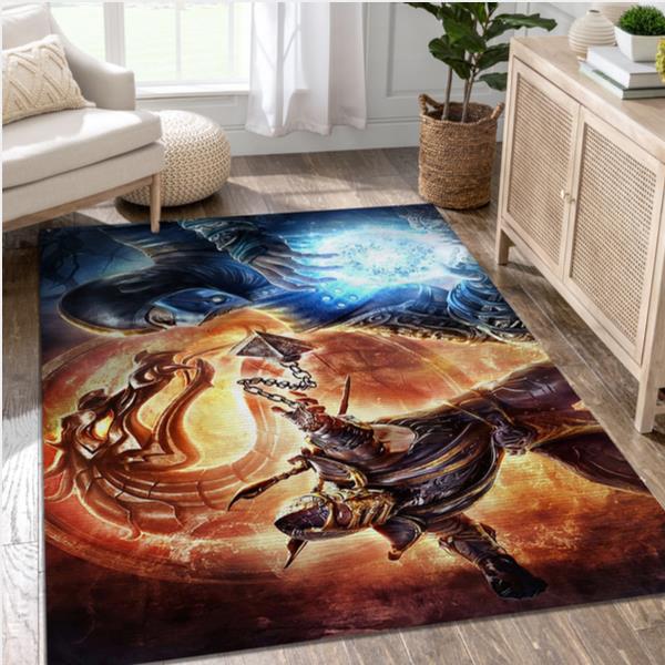 Sub Zero Scorpion Mortal Kombat Video Game Area Rug For Christmas Bedroom Rug