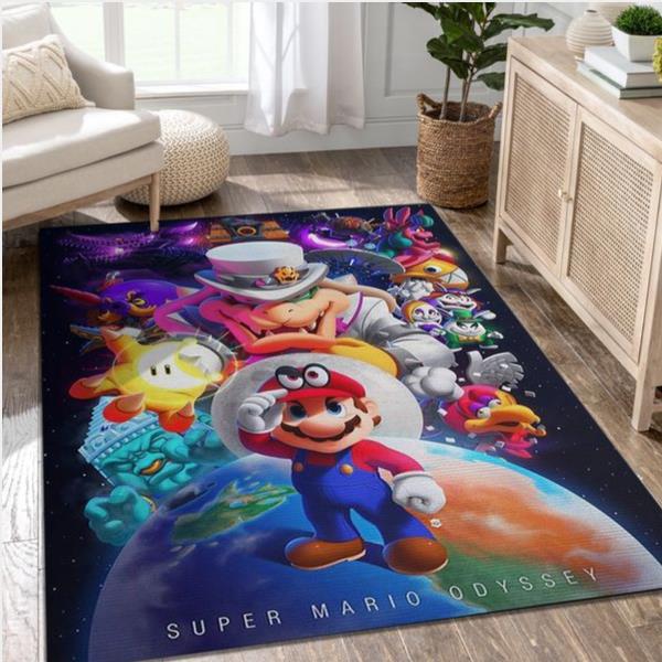 Super Mario Odyssey Video Game Area Rug Living Room Carpet Christmas Gift Floor Decor The Us Decor