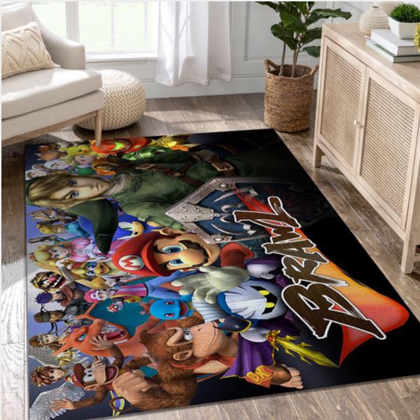 Super Smash Bros Brawl Gaming Area Rug Area Rug