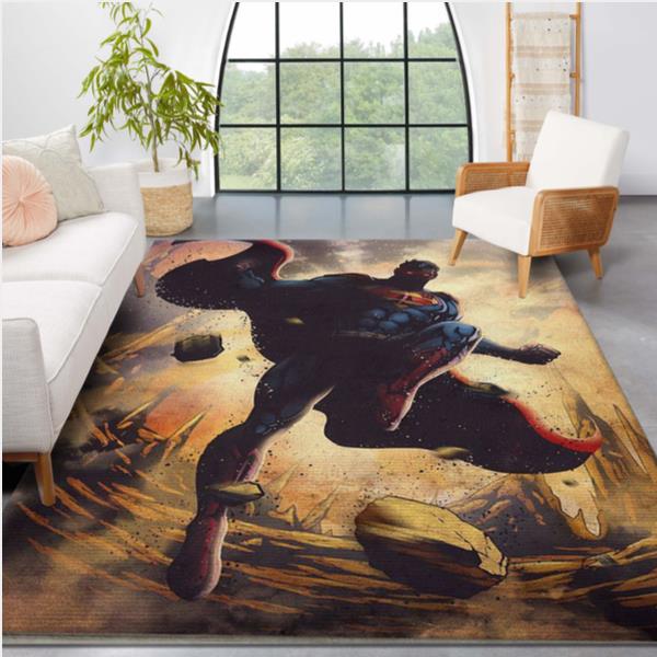 Superman DC Area Rug Gift for fans Christmas Gift US Decor