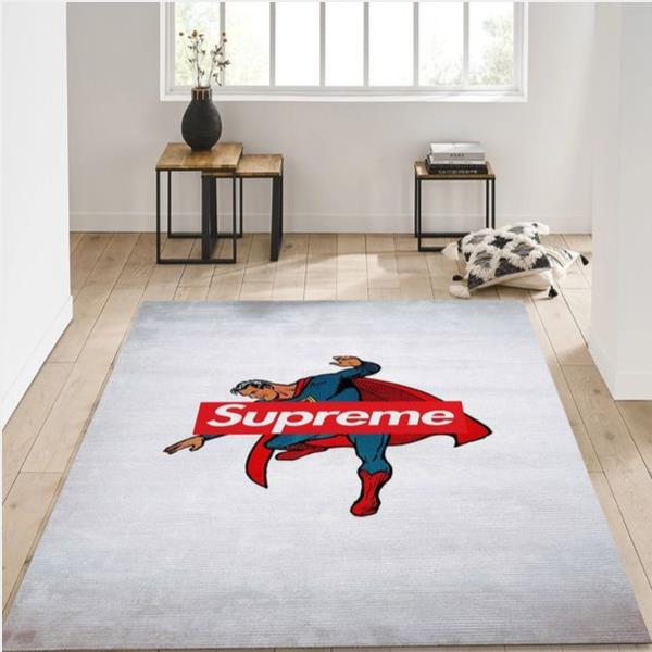 Supreme And Superman Jpg Rug Area Rug Floor Decor