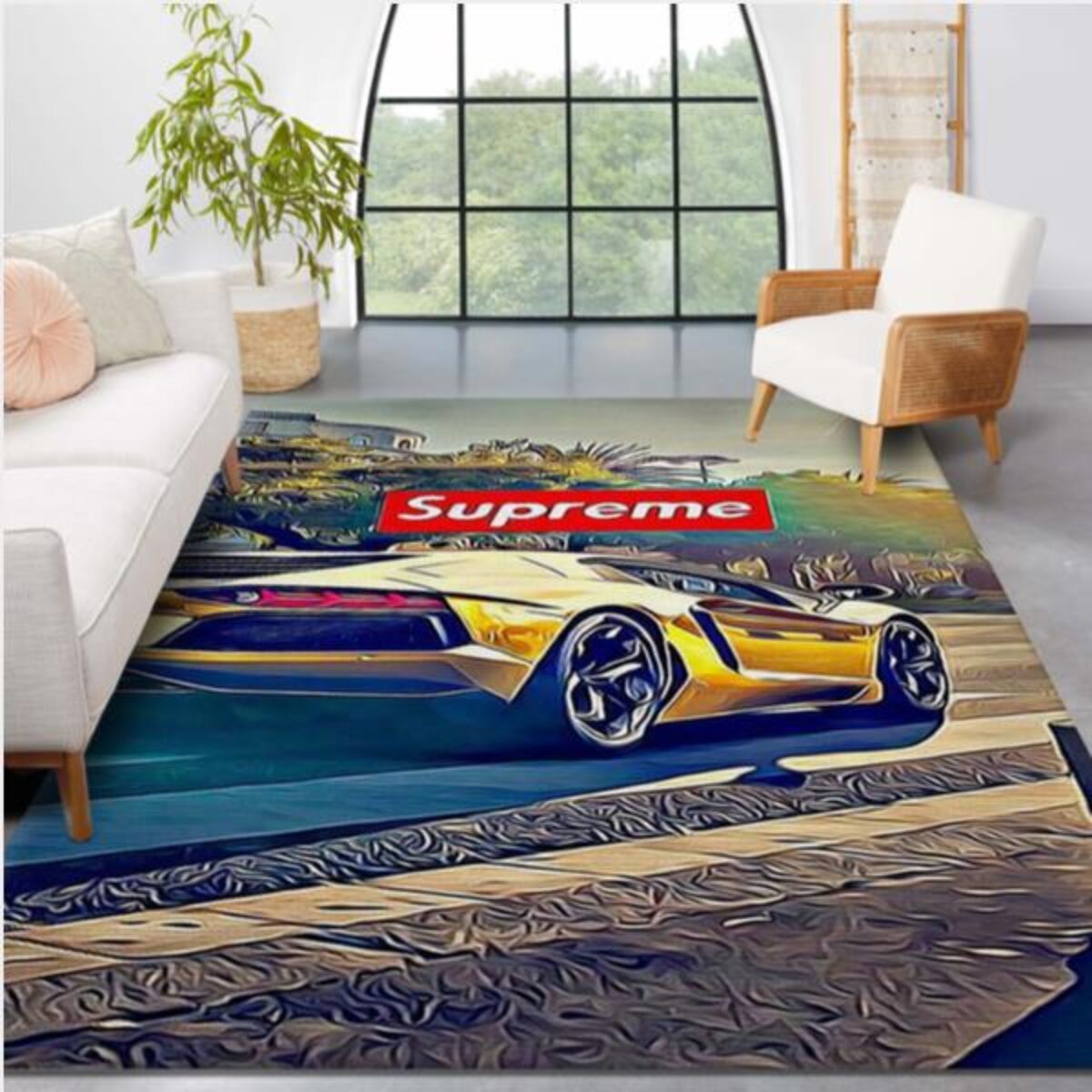 Supreme Lamborghini V6 Rug Bedroom Rug Home US Decor