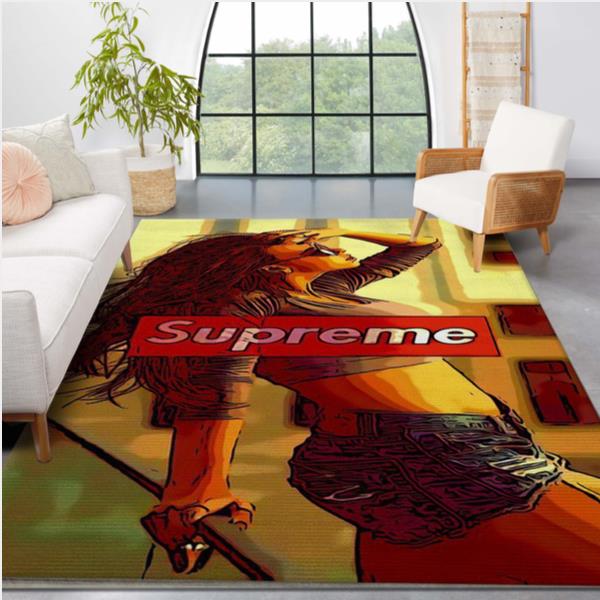 Supreme Logo Rug Fashion Brand Rug Christmas Gift US Decor