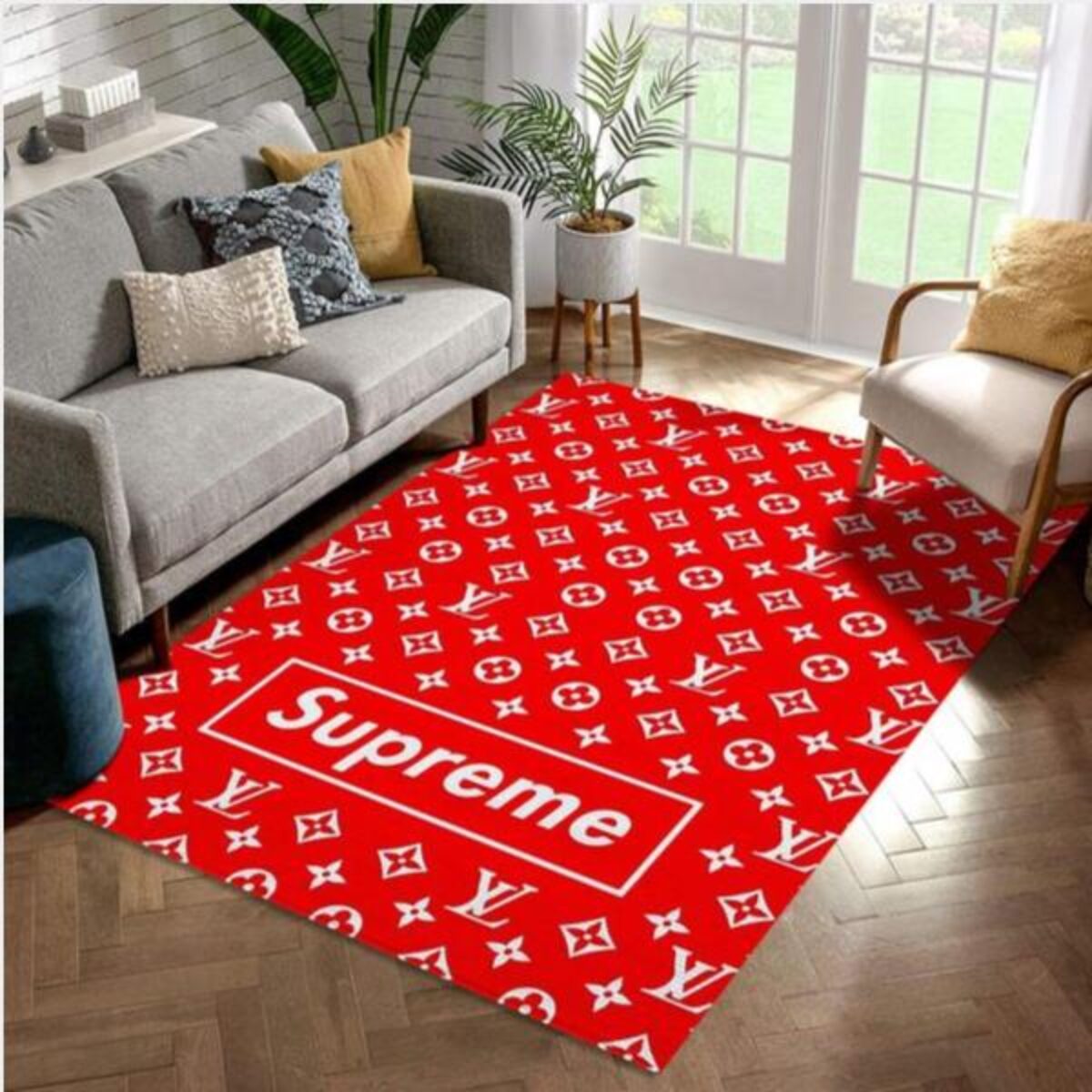 Louis vuitton area rugs living room carpet christmas gift floor
