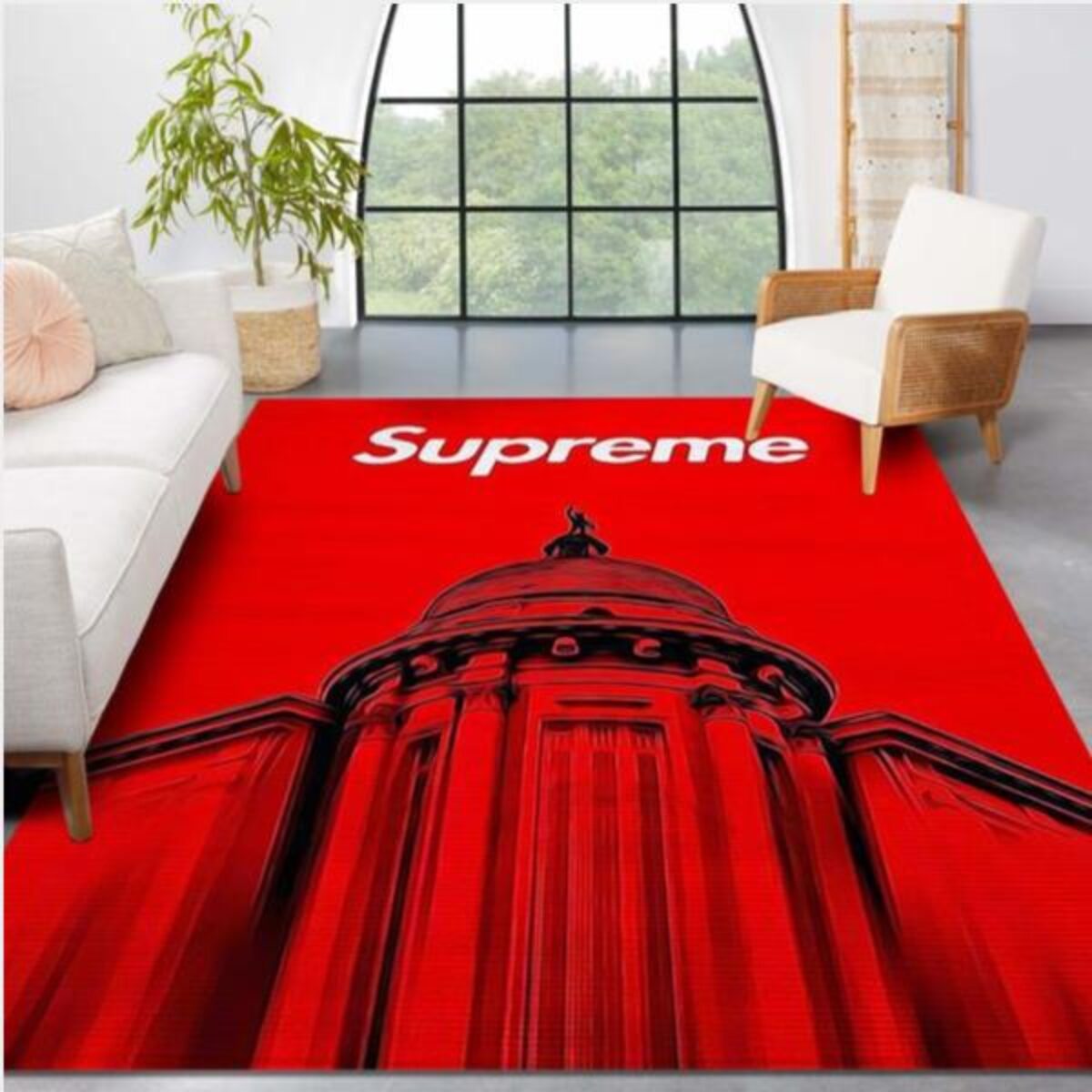 Order Supreme Red Art Rug – Custom Size And Printing from