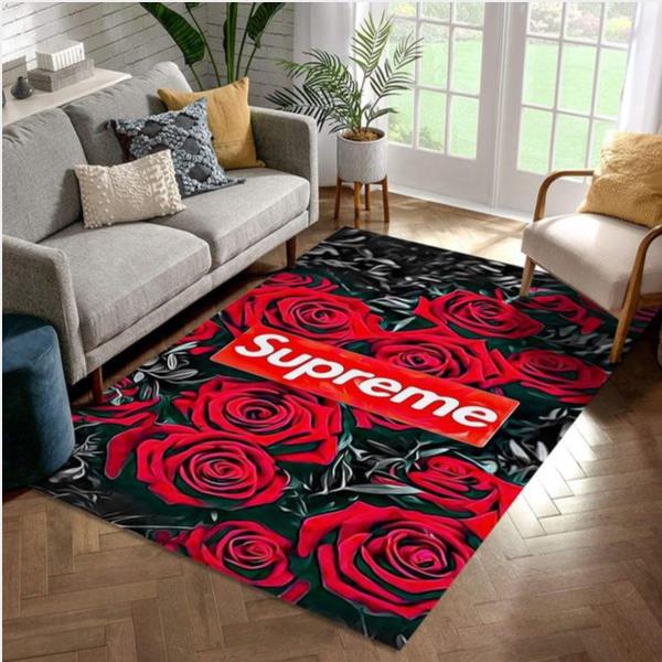 Supreme Rose V1 Fashion Brand Rug Bedroom Rug Home Us Decor