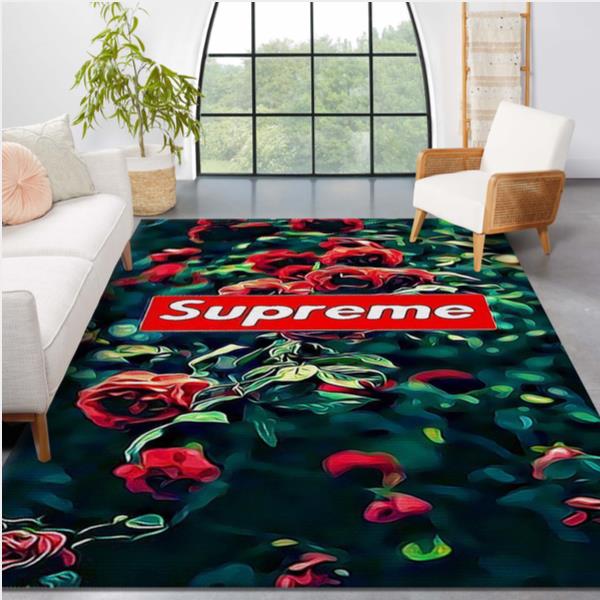 Supreme Rose V2 Area Rug For Gift Bedroom Rug Home Decor Floor Decor