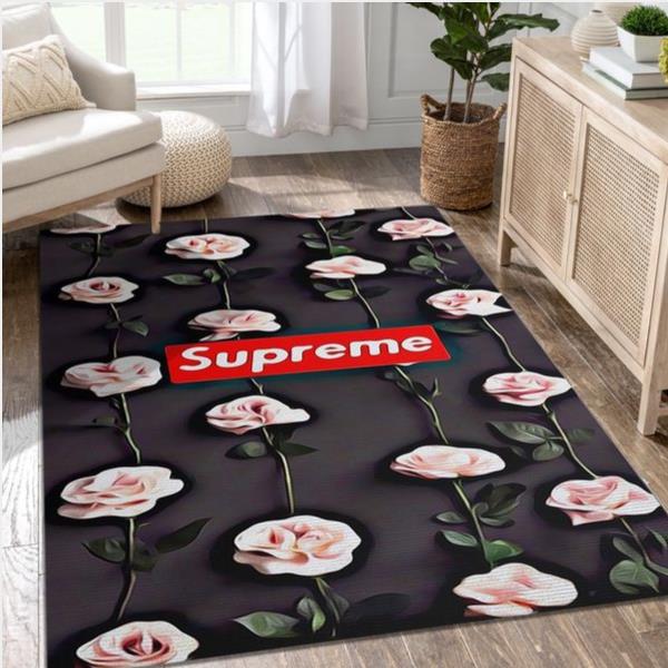 Supreme Rose V6 Area Rug For Gift Living Room Rug Christmas Gift US Decor