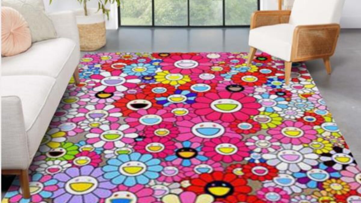 Takashi Murakami Flower Floor Mat Rug - US