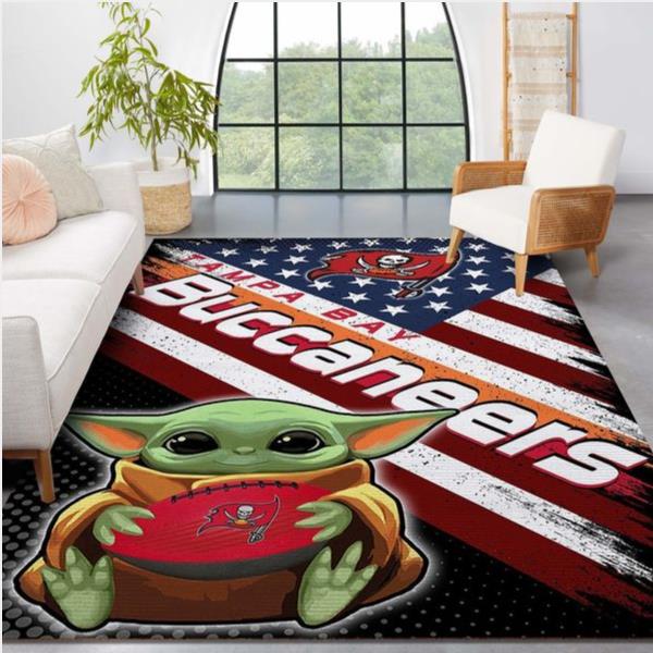 Tampa Bay Buccaneers Nfl Team Logo Baby Yoda Us Style Nice Gift Home Decor Rectangle Area Rug Rer F4A9