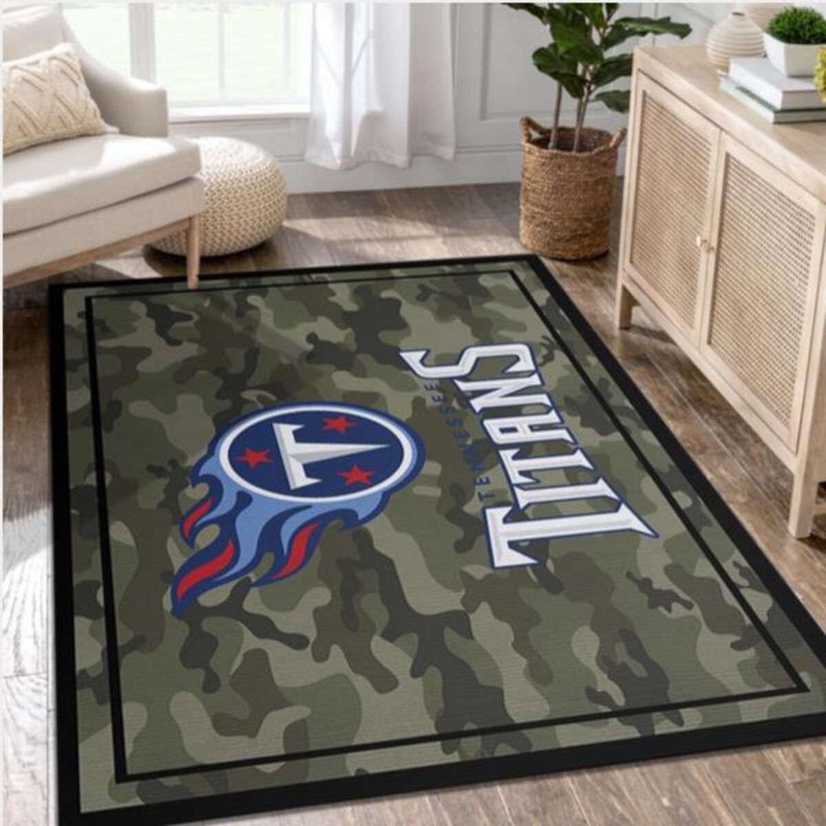 NFL Tennessee Titans Camo And US Flag Pattern All Over Printed 3D