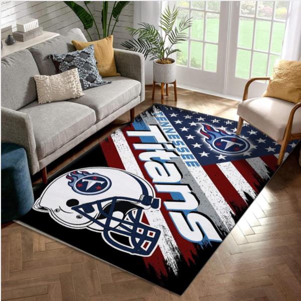 Tennessee Titans NFL Team Logo American Style Nice Gift Home Decor Area Rug Rugs For Living Room