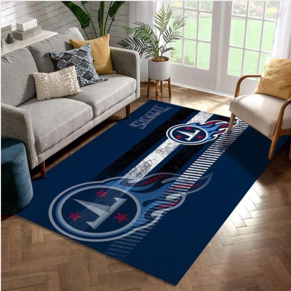 Tennessee Titans Nfl Team Logo Rug Room Carpet Custom Area Floor Home Decor