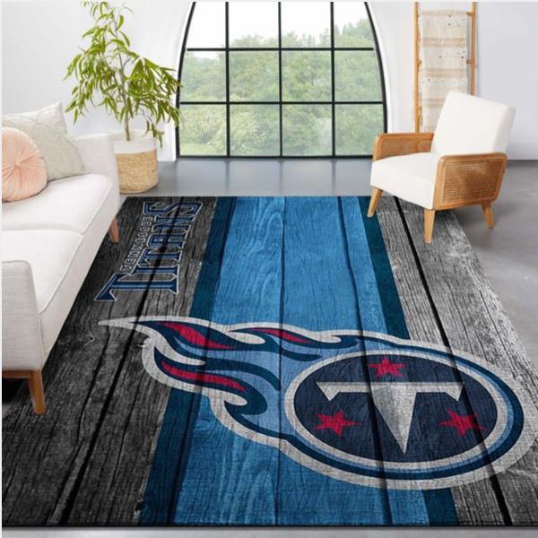 Tennessee Titans Nfl Team Logo Wooden Style Style Nice Gift Home Decor Rectangle Area Rug