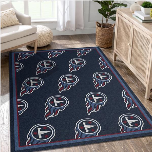 Tennessee Titans Repeat Rug NFL Team Area Rug Bedroom Rug Family Gift US Decor