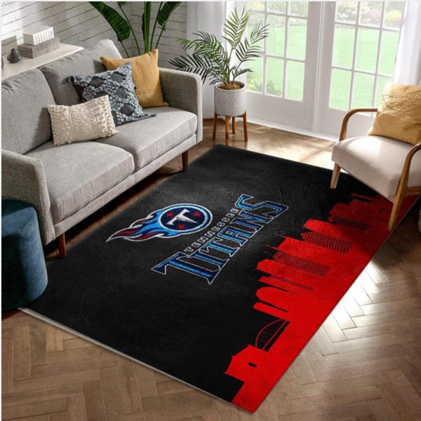 Tennessee Titans Skyline NFL Area Rug Carpet Living room and bedroom Rug Home US Decor