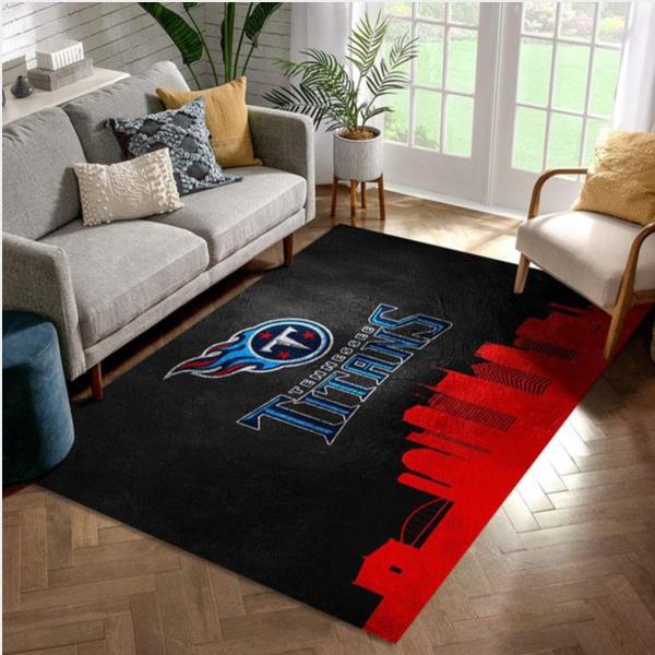 Tennessee Titans Skyline Nfl Area Rug Carpet Living Room And Bedroom Rug Home Us Decor