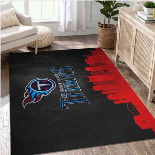 Tennessee Titans Skyline Nfl Area Rug Carpet Living Room And Bedroom Rug Home Us Decor