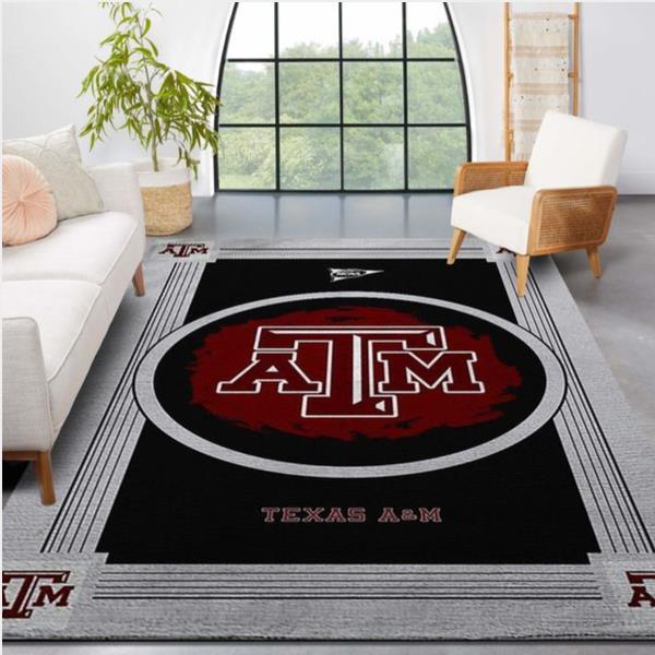 Texas A M Aggies Ncaa Team Logo Nice Gift Home Decor Rectangle Area Rug