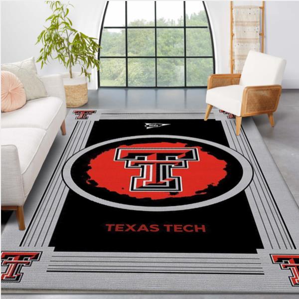Texas Tech Red Raiders NCAA Team Logo Nice Gift Home Decor Rectangle Area Rug