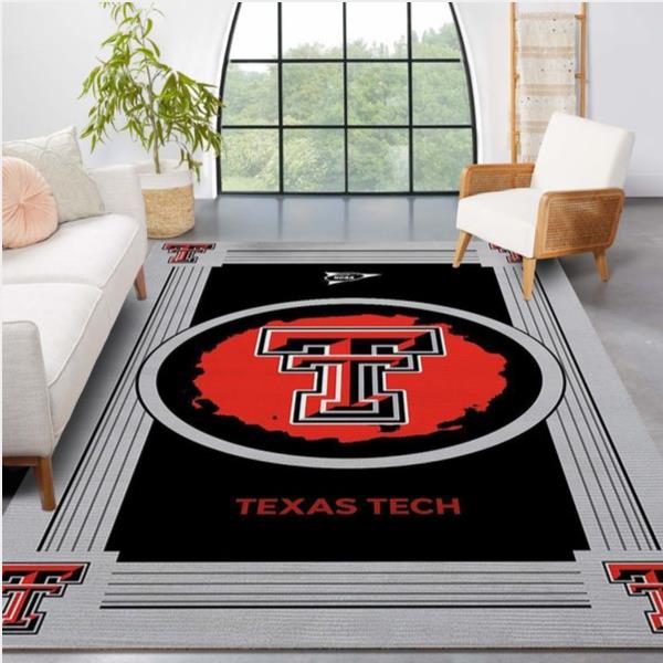 Texas Tech Red Raiders Ncaa Team Logo Nice Gift Home Decor Rectangle Area Rug Rer T9Y1