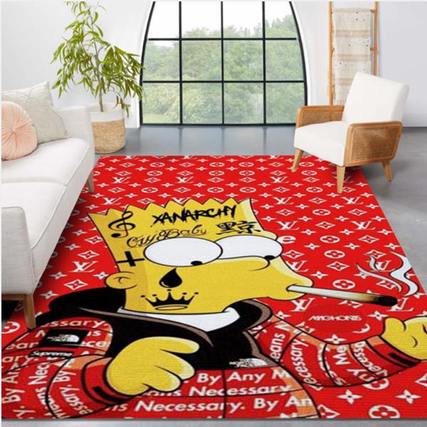 The Bart Simpson Cool Vibe Area Rug For Christmas Living Room Rug US Gift Decor