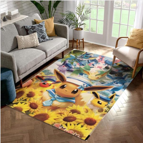 The Eevee Cute Collection Area Rug Living Room Rug Family Gift US Decor