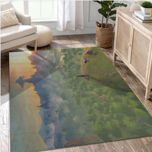 The Legend Of Zelda Breath Of The Wild Game Area Rug Carpet Living Room Rug