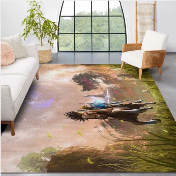 The Legend Of Zelda Breath Of The Wild V1 Gaming Area Rug Bedroom Rug Home Decor Floor Decor