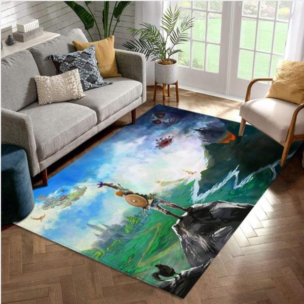 The Legend Of Zelda Breath Of The Wild V2 Area Rug Living Room Rug Us Gift Decor