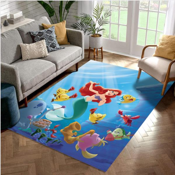 The Mermaid Priness Ariel Area Rug Carpet Bedroom Rug Home Decor Floor Decor