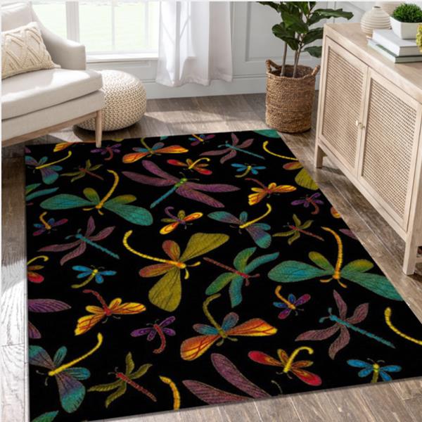 The Pretty Dragonfly Area Rug Carpet Living Room Rug