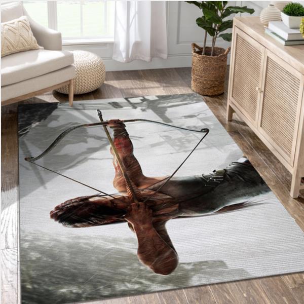 Tomb Raider Bow Video Game Area Rug For Christmas Bedroom Rug