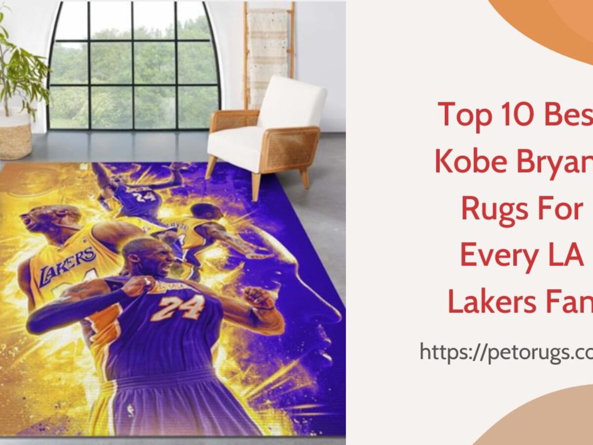 Kobe Bryant LA Lakers 24 Reangle Rug Living Room Rug - Peto Rugs