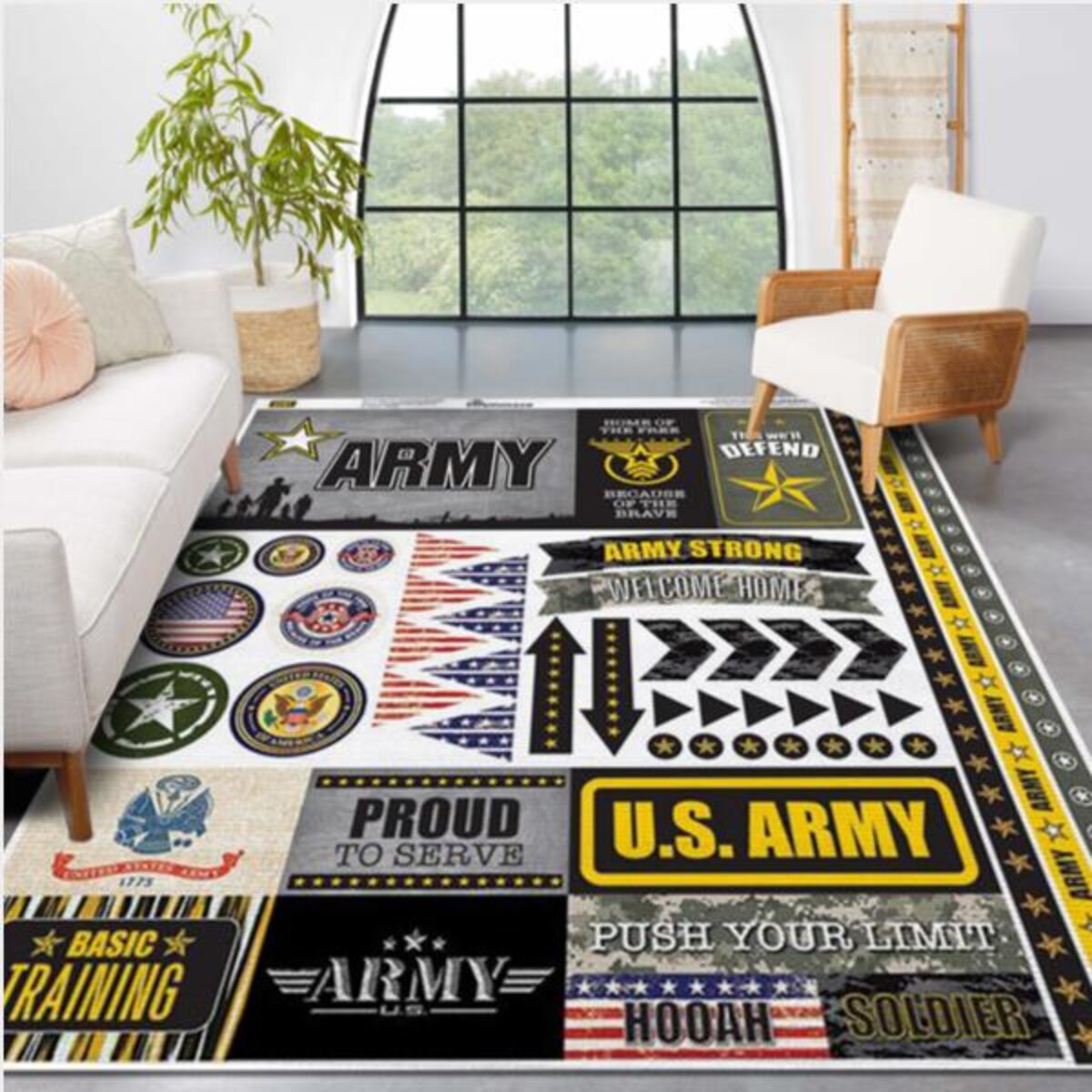 Us Army Area Floor Home Decor Rug Rugs For Living Room Peto