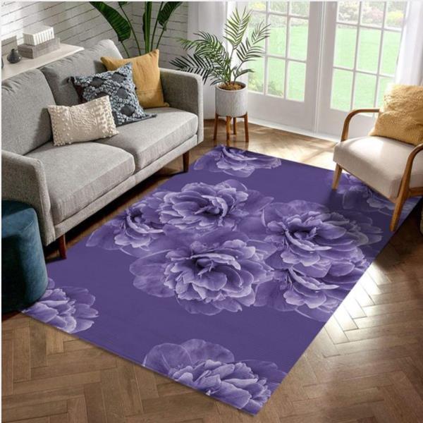 Ultra Violet Peony - Area Rug Gift For Fans Home Us Decor