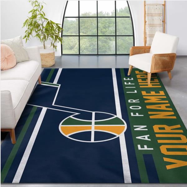 Utah Jazz NBA Team Logos Area Rug Living Room Rug
