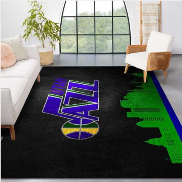 Utah Jazz Skyline Area Rug Carpet Kitchen Rug Family Gift Us Decor