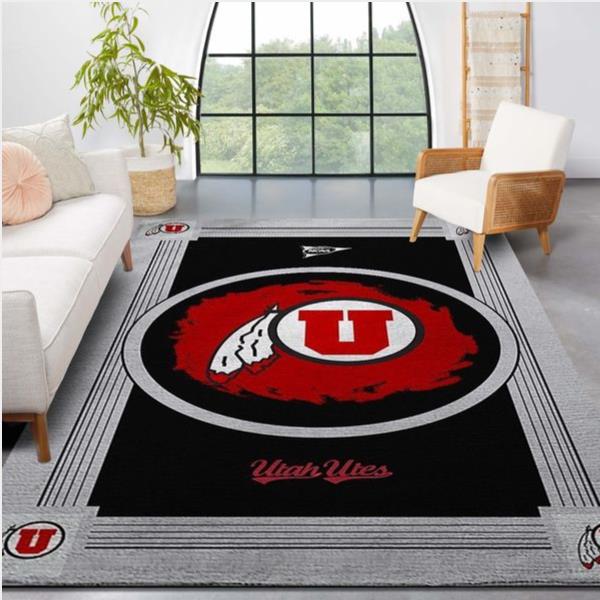 Utah Utes NCAA Team Logo Nice Gift Home Decor Rectangle Area Rug