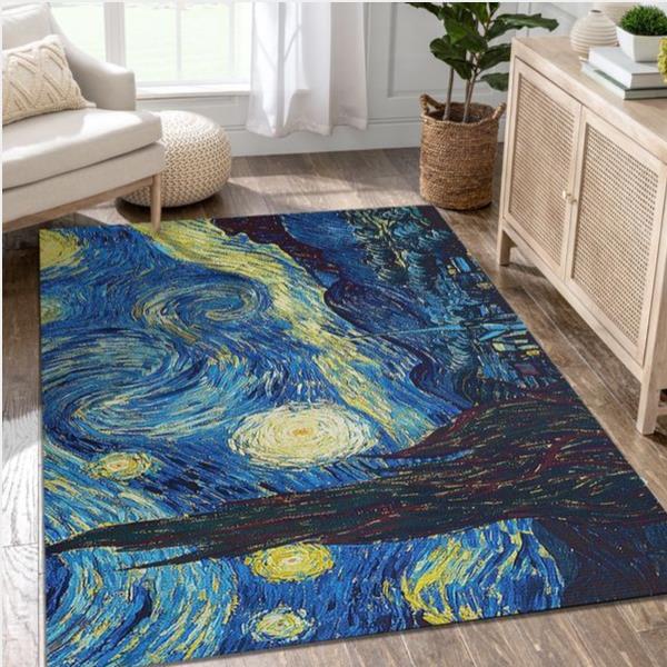 Van Gogh Starry Night Area Rug Carpet Living Room Rug - Floor Decor