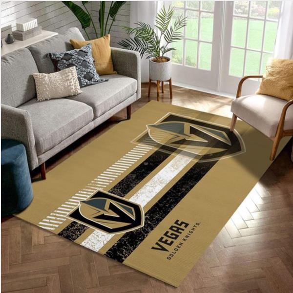 Vegas Golden Knights Nhl Team Logo Nice Gift Home Decor Rectangle Area Rug