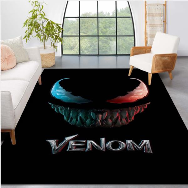 Venom Smile Face Area Rug Living Room Rug Christmas Gift US Decor